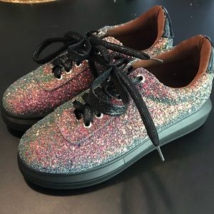 Platform glitter sneakers BNWT
